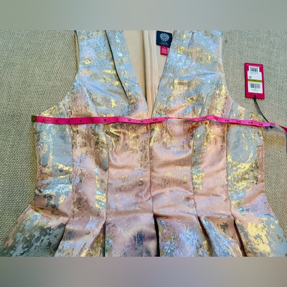 NWT Vince Camuto Jacquered Sleeveless Fit and Flare Dress size 14 - Picture 12 of 12